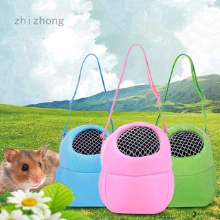 Zhizhong Qiboupan pequeño portador de mascotas conejo jaula hámster Chinchilla viaje cálido transpirable bolsa