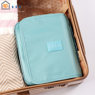 Bolsa de aseo colgante con gancho plegable de viaje maquillaje Kit de cosméticos organizador bolsa de almacenamiento a prueba de salpicaduras para mujeres hombres (4)