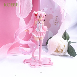 koebel lindo miku figura pvc figuras de acción juguetes miku hatsune 14cm coleccionando regalos anime modelo rosa sakura niñas muñeca adornos/multicolor