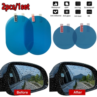 2PCS/Set Anti Fog Rainproof Mirror Window Clear Film Anti-glare Waterproof Sticker Driving Safety
