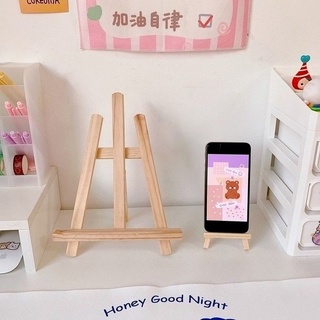 Caballete de madera de escritorio para teléfono móvil, tableta, soporte de soporte para niña, corazón, madera, escritorio, plegable, triángulo, soporte de escritorio