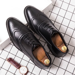 Vintage Hombres Zapatos Formales brogues Diseño durable Oficina Negocios Cuero Suave Transpirable Boda XuBc