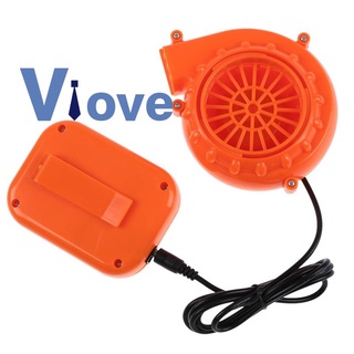 mini ventilador soplador para inflable 6v alimentado 4xaa batería seca naranja