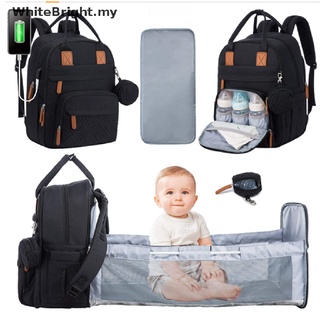 Bebé pañal cama cochecito mochila para mamá portátil cuna bolsos secos húmedos.
