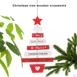 Navidad letras adornos decorativos árbol de navidad colgantes de madera colgante Festival Garniture, rojo huiteni