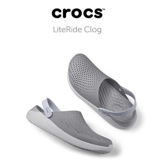 Crocs 2021 negro gris azul y blanco negro rojo grisáceo amarillo negro y blanco Crocs Literide zueco sandalias Flip Flop zapatos de los hombres zapatos de las mujeres zapatos agujero zapatos