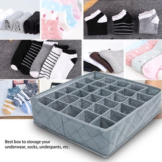 30 rejillas de ropa interior calcetines de almacenamiento cajón armario carbón de bambú organizador caja (2)