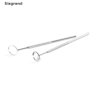 [sixgrand] espejo de acero inoxidable para extensión de pestañas/herramienta de maquillaje/espejo dental