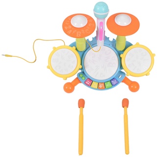 Bebé tambor Musical juguete niños Jazz tambor Kit electrónico percusión instrumento Musical regalos educativos juguetes para niños 3 años (2)