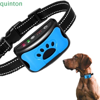 Quinton Shock Control Anti ladrar mascota para perro Control de corteza Collar perro corteza tapón perro entrenamiento Collar/Multicolor
