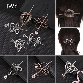 Iwy antiguos nuevos pasadores accesorios de pelo moda mujeres Viking horquilla diapositiva Clips de pelo