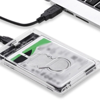 Usb móvil caja de disco duro conveniente transparente pulgadas portátil caja de disco duro puerto serie disco duro SSD
