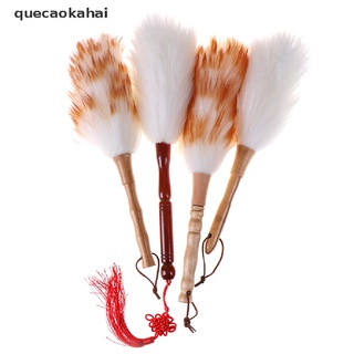 quecaokahai - cepillo de plumas de lana antiestática, herramienta de limpieza de polvo, mango de madera