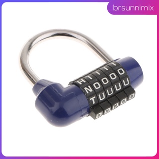 Brsunnimix candado De aleación De zinc con 5 Letras combinación/candado/Código De contraseña/bloqueo Para viaje