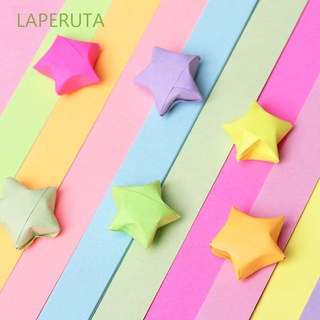 LAPERUTA 10 Colors Folding Paper Mixed Color Crafts Decoration Origami 500 Pcs Scrip Craft Lucky Stars Fluorescence Home Fragrance Fragrance Star Strip