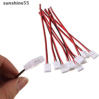 10pcs Cable PCB 2 pines LED tira conector 3528/5050 adaptador de un solo Color útil {bigsale}