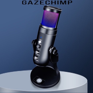 [Gazechimp] micrófono USB RGB para computadora portátil de escritorio Podcasting grabación Streaming micrófono