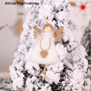 [aft] adorno de navidad de peluche amor ángel alas doradas niña árbol de navidad adornos: attractivefinetree