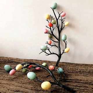 Bst árbol de pascua con pintura huevos decoración primavera fiesta suministros jardín de infantes adorno (5)