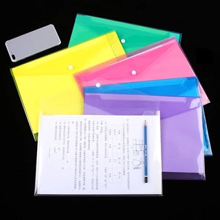 A4 bolsa de documentos transparente/6 colores transparente de papel carpeta de archivos/estacionamiento de archivo bolsa de almacenamiento de oficina suministros escolares
