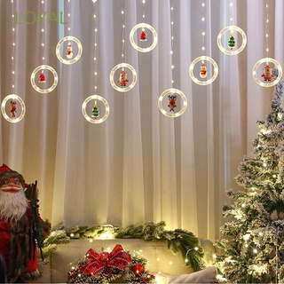 leal navidad decoración de navidad santa claus colgante adorno cadena de luces de año nuevo decoración de la habitación de vacaciones luz led lámpara decorativa para ventanas interiores colgante de navidad