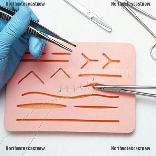northvotescastnew práctica quirúrgica de silicona piel almohadilla de entrenamiento herida simulada módulo de sutura de piel nvcn