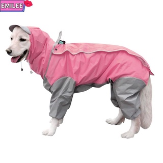 Emi Pet impermeable impermeable a prueba De lluvia perros De gran tamaño magic sticker para perros De cuerpo completo cubierta/chaqueta/Multicolor