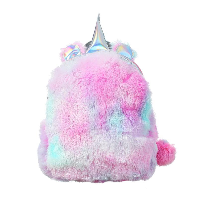 KPOP bolsa de viaje de moda colorida PV terciopelo unicornio bolsa Smiggle Beg (6)