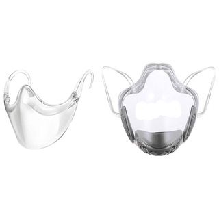 [nuevas llegadas] 2 piezas máscara facial transparente escudo reutilizable con válvula de respiración (5)