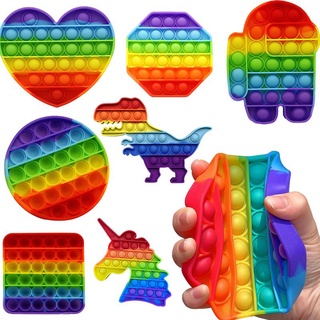 Pop It Round Fidget Toy empuja burbujas para aliviar el estrés de los niños Pop It Tiktok