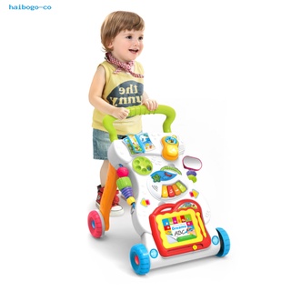 ha cochecito de bebé música walker juguete anti-rollover aprendizaje caminar carro infantil (3)