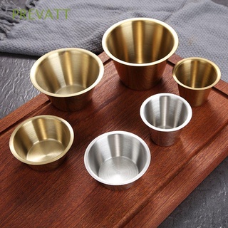 PREVATT Hot Pot Dipping Ketchup Cup Premium Appetizer Plates Seasoning Dish Condiment Container Mini Stainless Steel Reusable Western Sauce French Fries Dipping Bowl/Multicolor