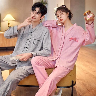 Las Mujeres De La Moda casual De Dos Piezas Traje popular Ropa De Abrigo Hogar Estilo Coreano Algodón Juventud Pijamas INS De Los Hombres