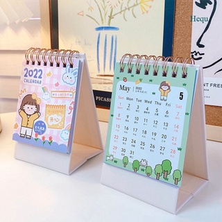 hequ 1pc 2022 lindo creativo mini escritorio calendario decoración papelería suministros escolares