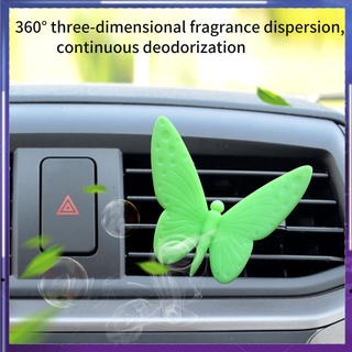 zhandeo - ambientador de coche creativo sólido compacto forma de mariposa aire acondicionado salida perfume clip accesorios interiores