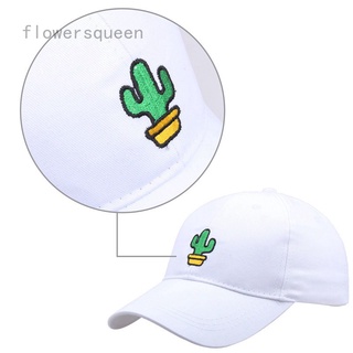 flowersqueen mujeres gorras verano simple cactus bordado sombrero de béisbol unisex gorras sol sombreros