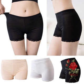 SELL Big Size Safety Pants Women Underpants Safety Shorts Lace Ice Silk High Waist High Elasticity Summer Spring/Multicolor