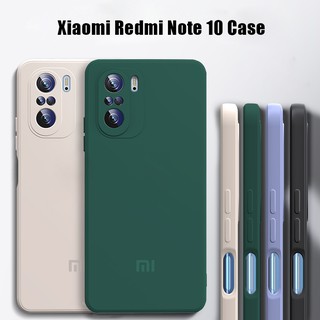 Original Official Square Silicone Phone Case Xiaomi Redmi Note 10 Pro Max 10S 10T 4G POCO X3 GT 5G Slim Shell Candy Soft Cover