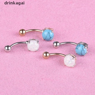 [drinka] cristal turquesa ombligo anillos ombligo barra anillo colgante cuerpo piercing joyería 471co