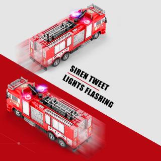 [Alta calidad] embudo de bomberos RC Control remoto escalera Manual motor de bomberos vehículos de juguete (4)