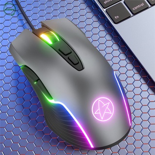 Cfstore Wired Gaming Mouse USB Computer Mouse Gaming RGB Mouse 7 Button 6400DPI LED Silent Game Mice For PC Laptop