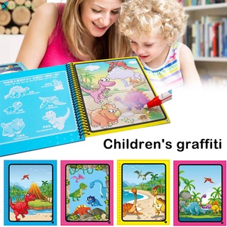 Eplbs libro para colorear agua libro de dibujo Doodle libro de pintura con pluma juguetes educativos para niños niños