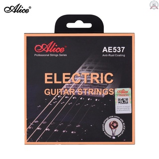 alice ae537-l cuerdas de guitarra eléctrica hexagonal núcleo de bronce de aleación de hierro conjunto de cuerda para guitarras eléctricas de 22-24 trastes