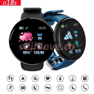 🔥Promoción🔥Reloj inteligente d18s impermeable Redondo con Rastreador de ejercicio/Smartwatch con Bluetooth para hombre