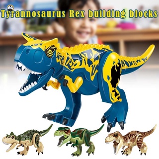 bloques de bloqueo jurásico dinosaurios tyrannosaurus rex wyvern velociraptor stegosaurus bloques de construcción juguetes para niños