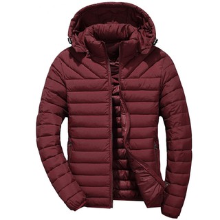 2021 pato de Down chaquetas de los hombres de la marca de invierno caliente abrigo para hombre grueso con capucha ultraligero Casual Parkas masculino moda algodón acolchado