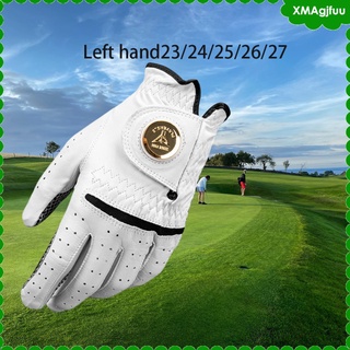 1pc guantes de golf para hombre, cuero genuino guantes de golf hombres\\\\'s mano izquierda suave transpirable pura piel de oveja guantes de golf accesorios de golf