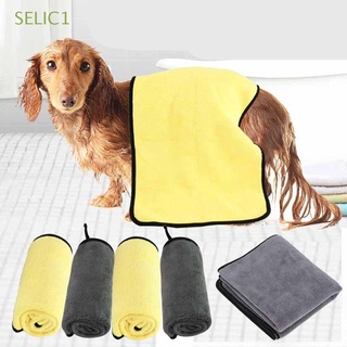 selic1 toalla de perro lavable suave herramienta de limpieza gato toalla de ducha de microfibra super absorbente secado rápido acogedor transpirable espesar mascotas suministros de baño