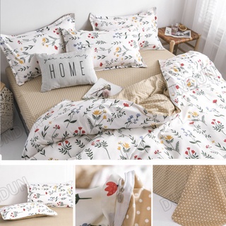 (3 en 1) / (4 en 1) juego de ropa de cama Floral, sábana plana, funda de edredón con funda de almohada individual, Queen, super King
