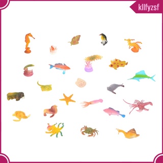 Kllfyzsf 24 piezas juguete Educativo Pvc Modelo Animal océano